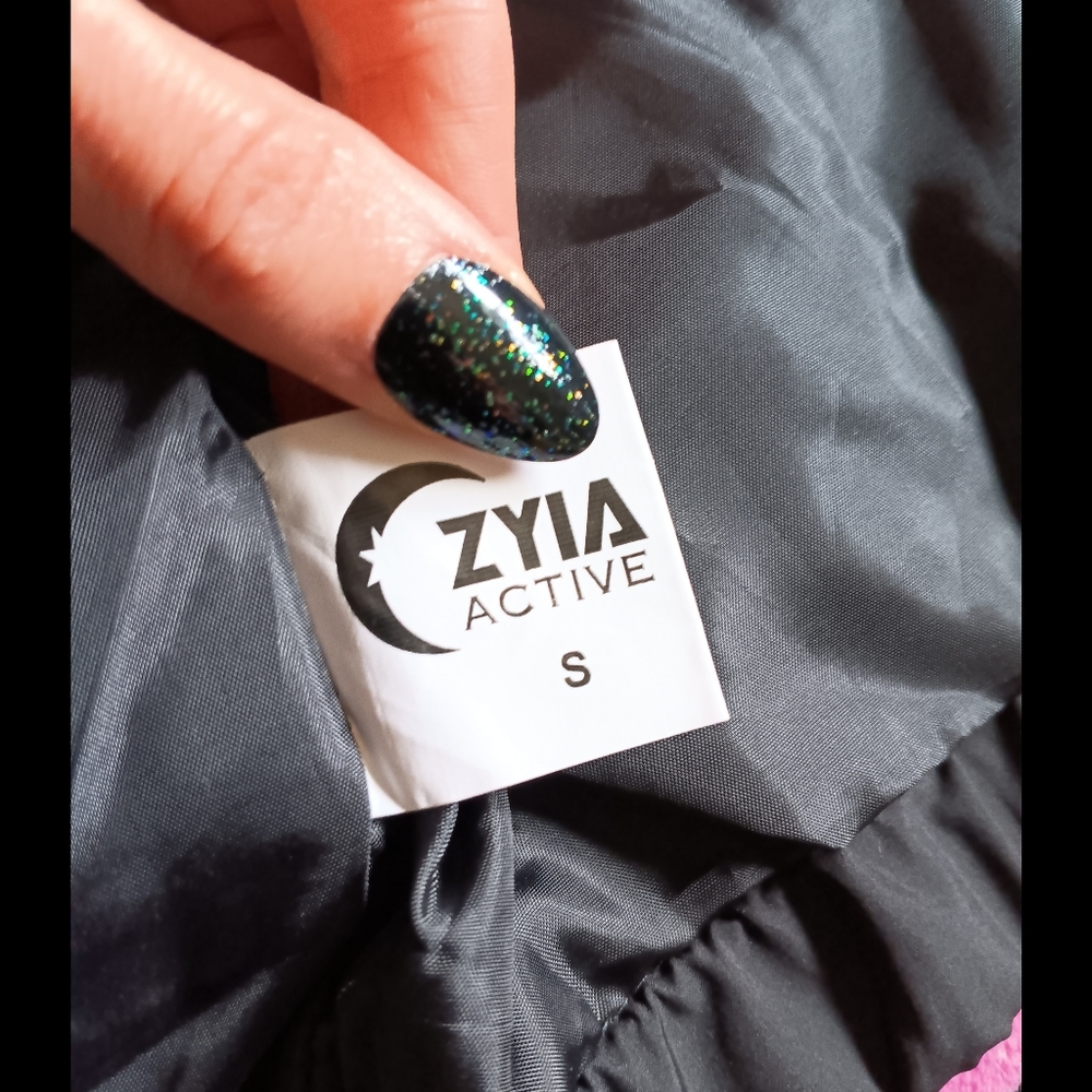🖤 Zyia Active Black and Rose Gold Windbreaker Jacket Womens Small Moon - Picture 8 of 11